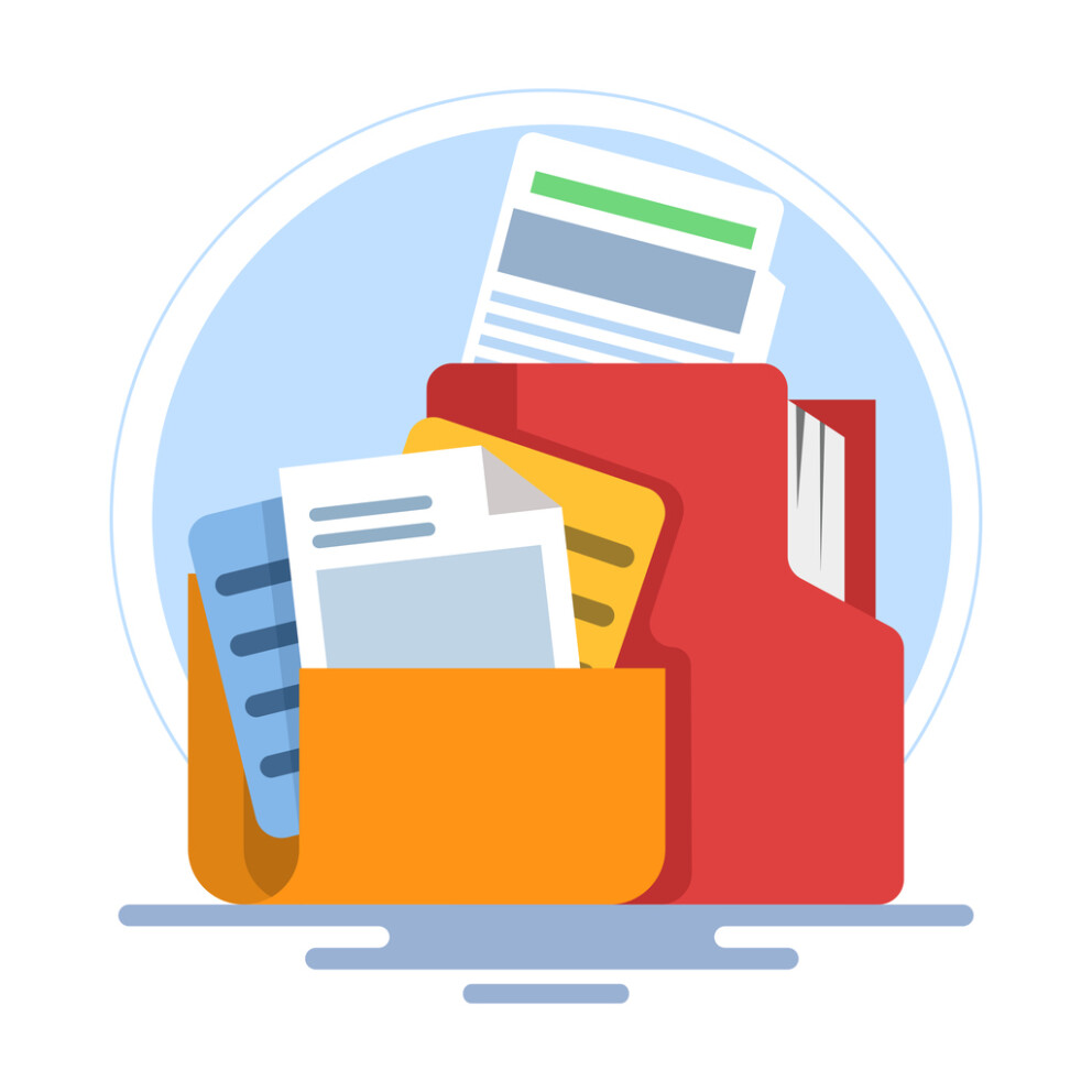 File icon concept. document management. flat vector. stock illustratio