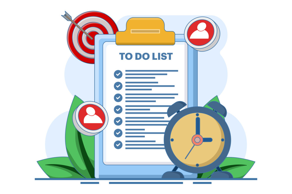 Checklist concept. Clipboard with checklist and check marks.